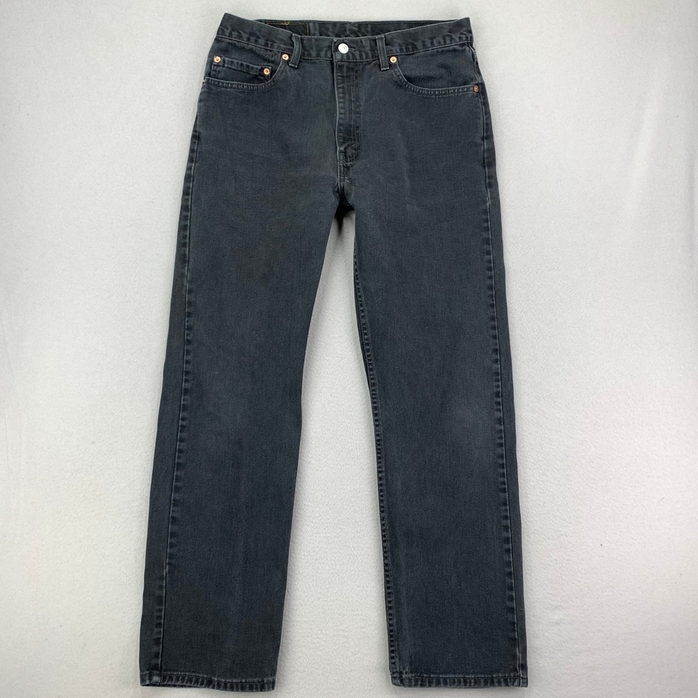 Vintage Levi's Jeans 505 Mens 34x32 Black Faded Denim Reg Straight Y2K Canada